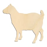 Laser-cut baltic birch silhouette of Alert Pygmy Goat