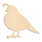 Laser-cut baltic birch silhouette of QUAIL BIRD