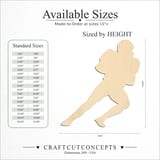 Size reference chart for QUARTERBACK FOOTBALL PLAYER