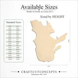 Size reference chart for QUEBEC
