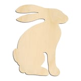 Laser-cut baltic birch silhouette of ALERT RABBIT SILHOUETTE