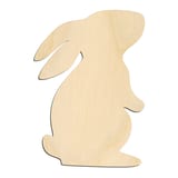 Laser-cut baltic birch silhouette of TALL RABBIT SILHOUETTE