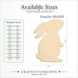 Size reference chart for TALL RABBIT SILHOUETTE