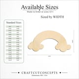 Size reference chart for RAINBOW WITH CLOUDS