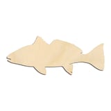 Laser-cut baltic birch silhouette of RED DRUM FISH