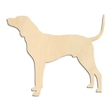 Laser-cut baltic birch silhouette of REDBONE HOUND