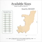 Size reference chart for REPUBLIC OF CONGO