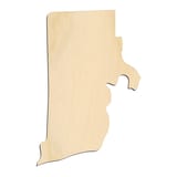 Laser-cut baltic birch silhouette of RHODE ISLAND STATE CRAFT VARIANT
