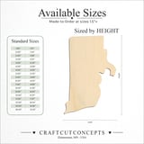 Size reference chart for RHODE ISLAND STATE CRAFT VARIANT
