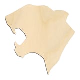 Laser-cut baltic birch silhouette of ROARING BIG CAT HEAD