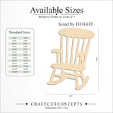 Size reference chart for ROCKING CHAIR