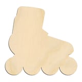 Laser-cut baltic birch silhouette of ROLLER BLADES