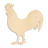 Laser-cut baltic birch silhouette of Rooster