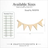 Size reference chart for ROPE BANNER