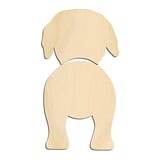 Laser-cut baltic birch silhouette of ROTTWEILER TWO PIECE BACK VIEW