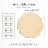 Size reference chart for Rough Circle