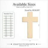 Size reference chart for ROUNDED CROSS