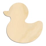 Laser-cut baltic birch silhouette of RUBBER DUCK