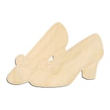 Laser-cut baltic birch silhouette of Bow Heels