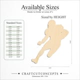 Size reference chart for RUNNING FOOTBALL PLAYER