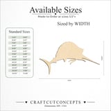 Size reference chart for SAIL FISH