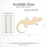 Size reference chart for Salamander