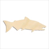 Laser-cut baltic birch silhouette of Salmon Silhouette