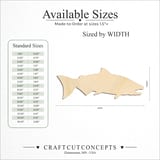 Size reference chart for Salmon Silhouette