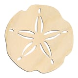 Laser-cut baltic birch silhouette of SAND DOLLAR BROAD PETALS