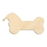 Laser-cut baltic birch silhouette of SANTA DOG BONE