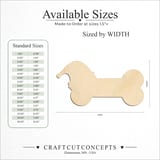 Size reference chart for SANTA DOG BONE