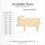 Size reference chart for SANTA PIG