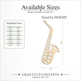 Size reference chart for SAXAPHONE