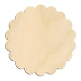 Laser-cut baltic birch silhouette of SCALLOPED CIRCLE
