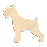 Laser-cut baltic birch silhouette of SCHNAUZER DOG