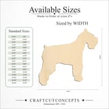 Size reference chart for SHOW DOG SCHNAUZER