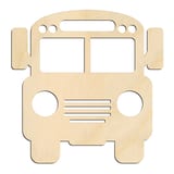 Laser-cut baltic birch silhouette of SCHOOL BUS FRONT DETAILS