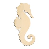 Laser-cut baltic birch silhouette of SEA HORSE BROAD CREST