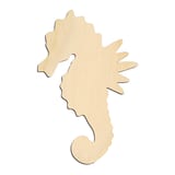 Laser-cut baltic birch silhouette of SEA HORSE FINNED
