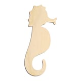 Laser-cut baltic birch silhouette of SEA HORSE MINIMAL