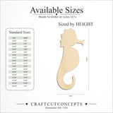 Size reference chart for SEA HORSE MINIMAL