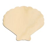Laser-cut baltic birch silhouette of SEA SHELL CLAM BROAD FAN