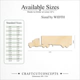 Size reference chart for SEMI TRUCK WITH TRAILER