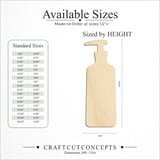 Size reference chart for SHAMPOO LOTION BOTTLE
