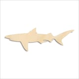 Laser-cut baltic birch silhouette of SHARK CLASSIC SILHOUETTE