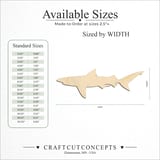 Size reference chart for SHARK CLASSIC SILHOUETTE