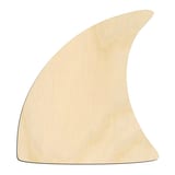 Laser-cut baltic birch silhouette of SHARK DORSAL FIN
