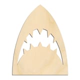 Laser-cut baltic birch silhouette of SHARK MOUTH