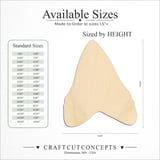 Size reference chart for SHARK TOOTH