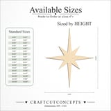 Size reference chart for SHARP NORTH STAR